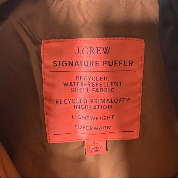 J.Crew Vest Women XL Black Signature Puffer Quilted Excursion Superwarm Full Zip - Picture 3 of 8